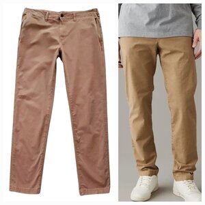 American Eagle Flex Slim Straight Lived In Toasted Khaki Pants Men's Size 36